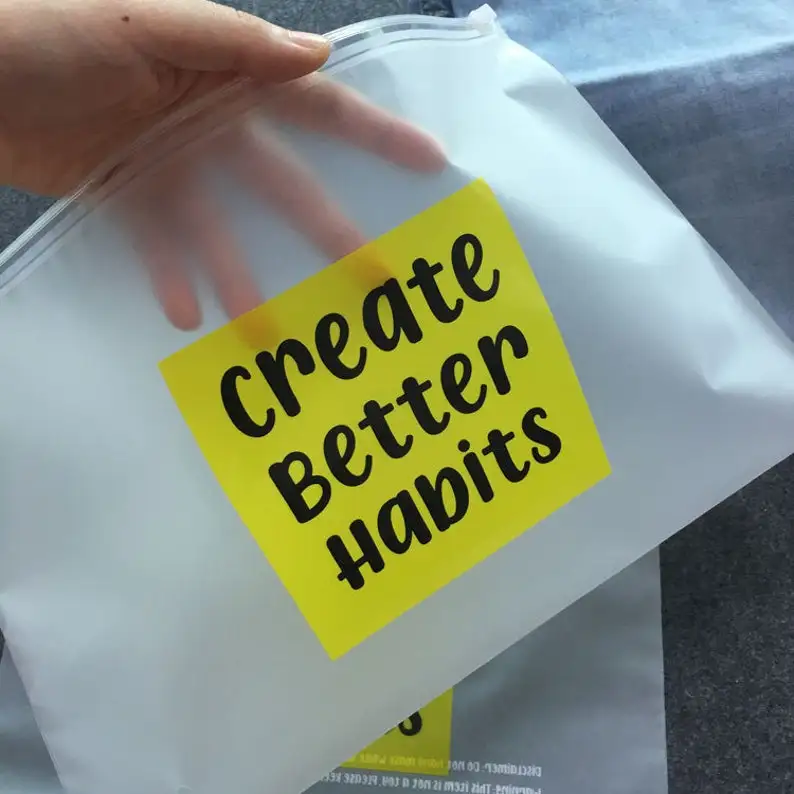 black Wholesale factory price custom Logo Self Sealing shirt Clothes Zip Lock Clear Ziplock Plastic Zipper Frosted Clothing Bags