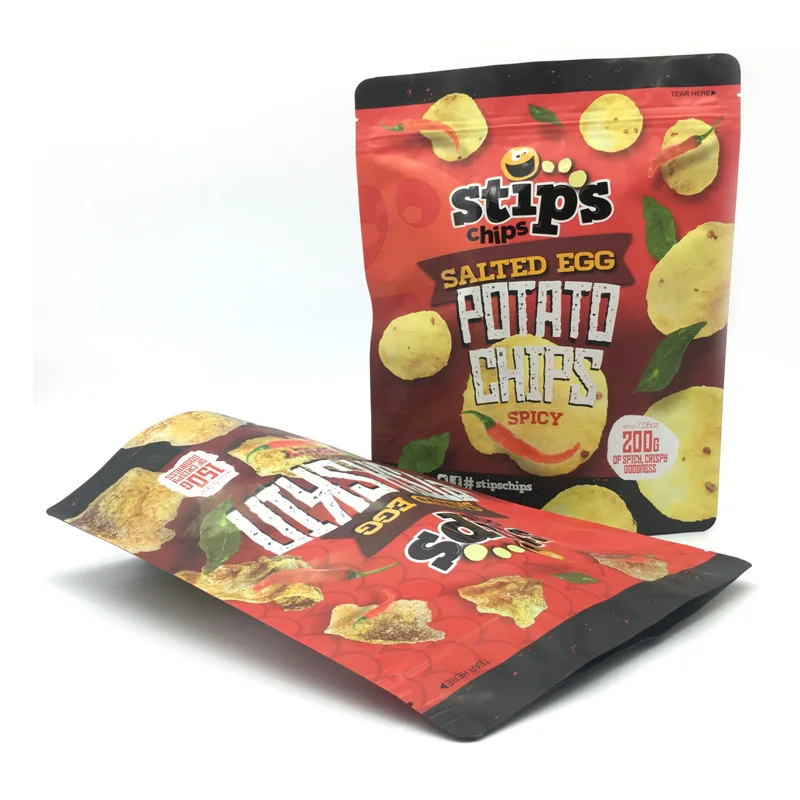 New design custom potato chips bag plastic instant food packaging mini snack bag food