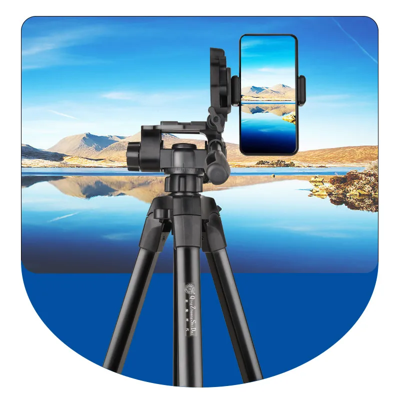 Q1730 подзарядки смартфонов алюминиевый монопод для селфи штатив-тренога с поворотной рукояткой головки dslr камера штатив stative 173 см штатив-Трипод стойка