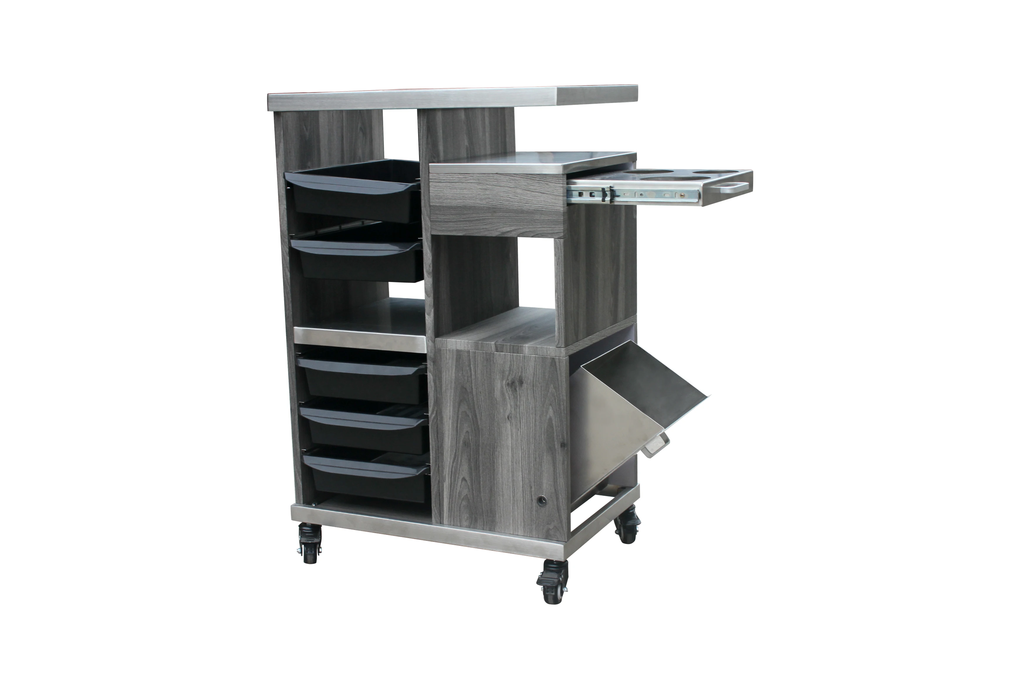 new model folding tool trolly cart hair hairdresser de belleza tray gold beauty slaon laser facial storag black trolley