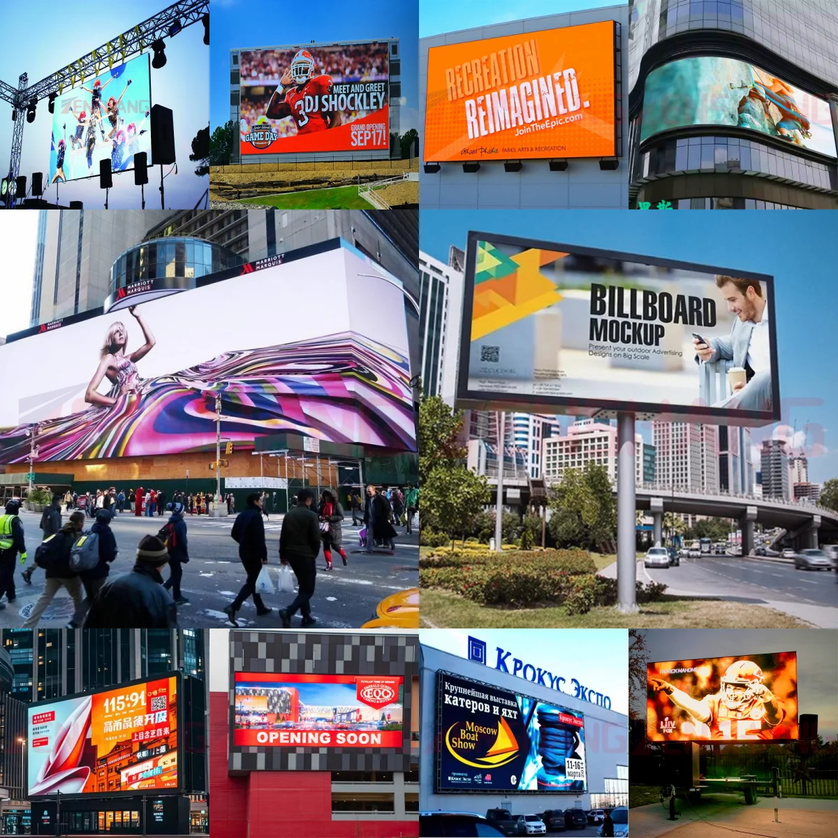Waterproof P8 Outdoor Street Advertising Screens Wall Mounted Advertising Giant
