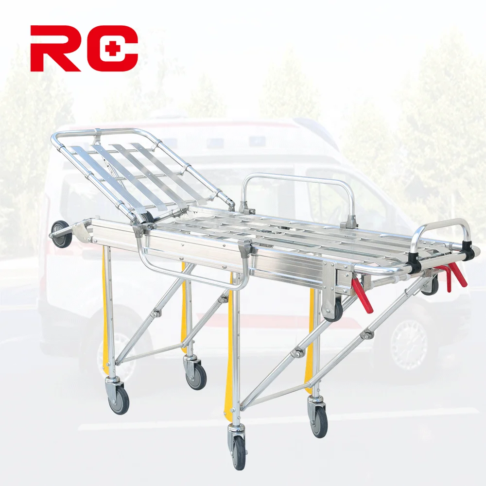Hospital Bed Automatic Stretcher Boards Reclining Loading Ambulance Emergency Stretcher Patient Transport Trolley