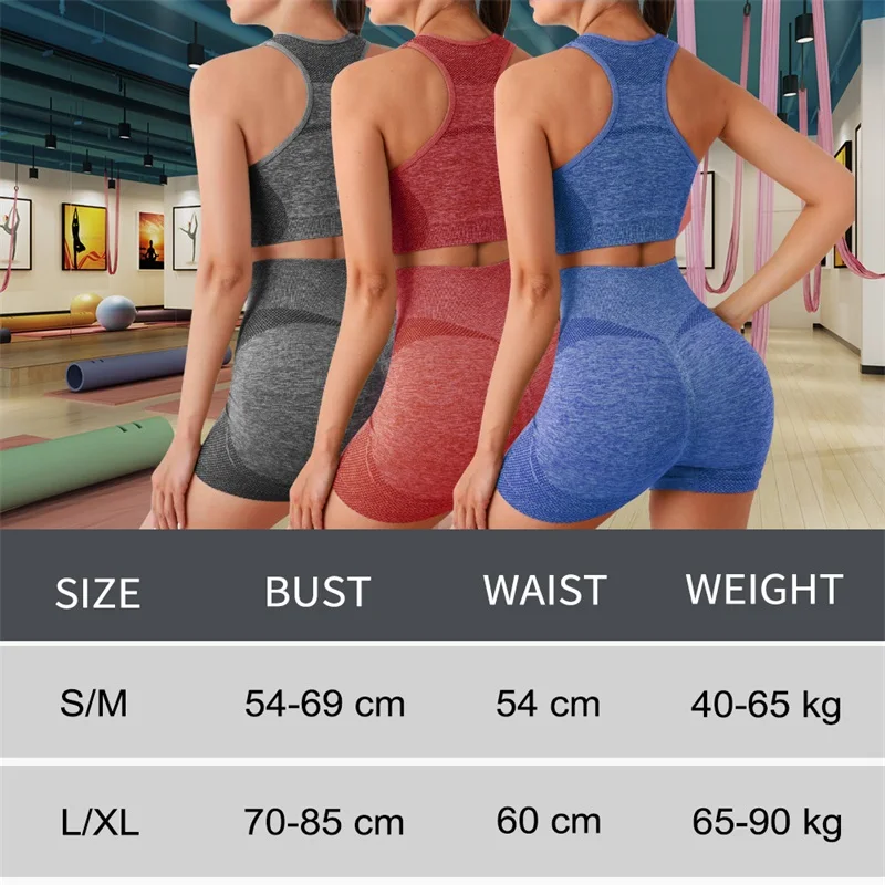Hot Sale Women Push Up Seamless Scrunch Short Wear Butt Lift Yoga Panties Sport Workout Fitness Gym High Waist Leggings Yoga Set