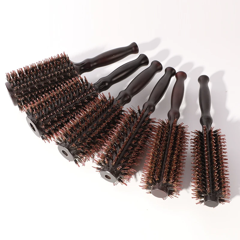 Wooden Round Rolling Brush Heat-resistant Hair Brush Custom Logo