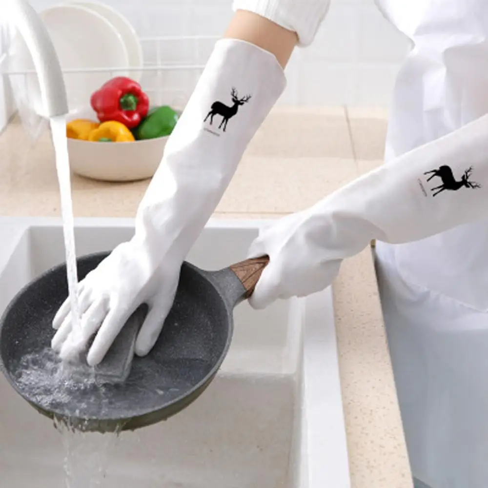 Dishwashing Cleaning Gloves Waterproof Rubber Latex Gloves Kitchen Durable Cleaning Windows Housework Chores Tools