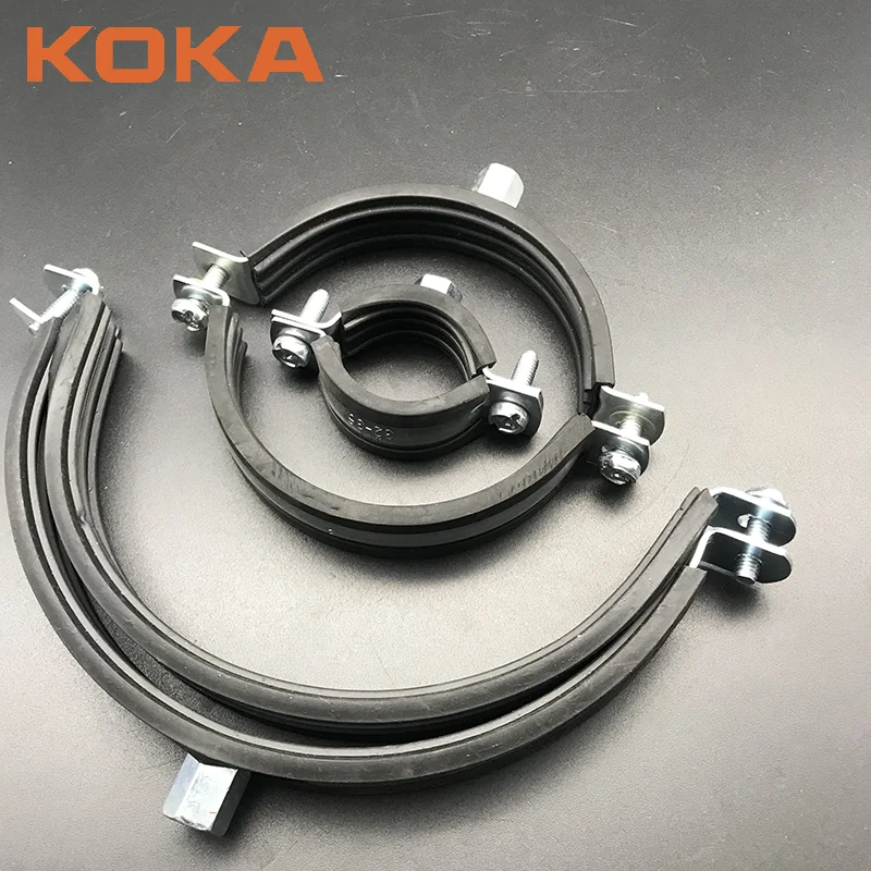 Factory Supplier Electrical Zinc Steel Conduit Rubber Lined Pipe Clamp Hanger