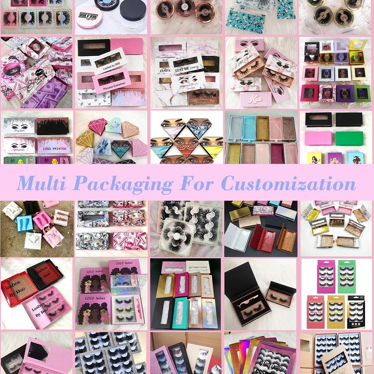 Popular Style Real Mink Eye Lash Top Quality Eyelashes 25mm Fluffy Mink Lashes Custom Packaging