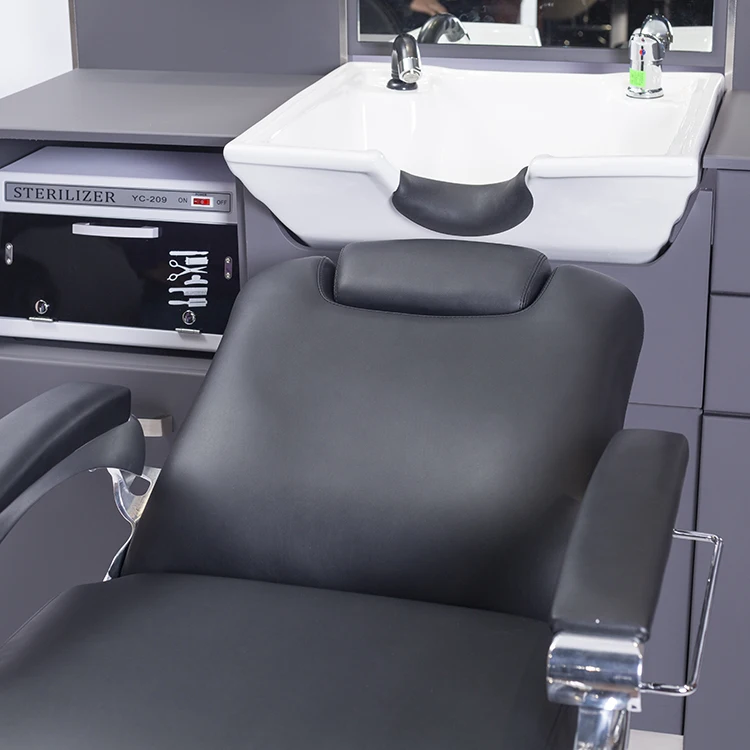 Fashionable style single sided beauty salon mirror hair salon barber  mirror station