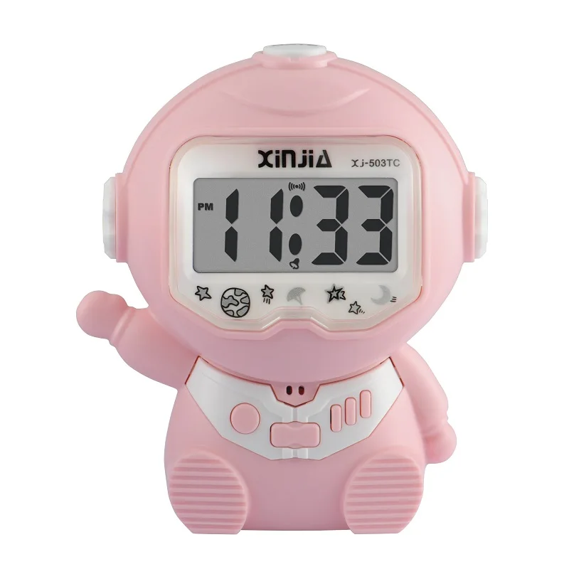 Модные недорогие пластиковые многоязычные ЖК-часы Xinjia рекламные цифровые говорящие часы