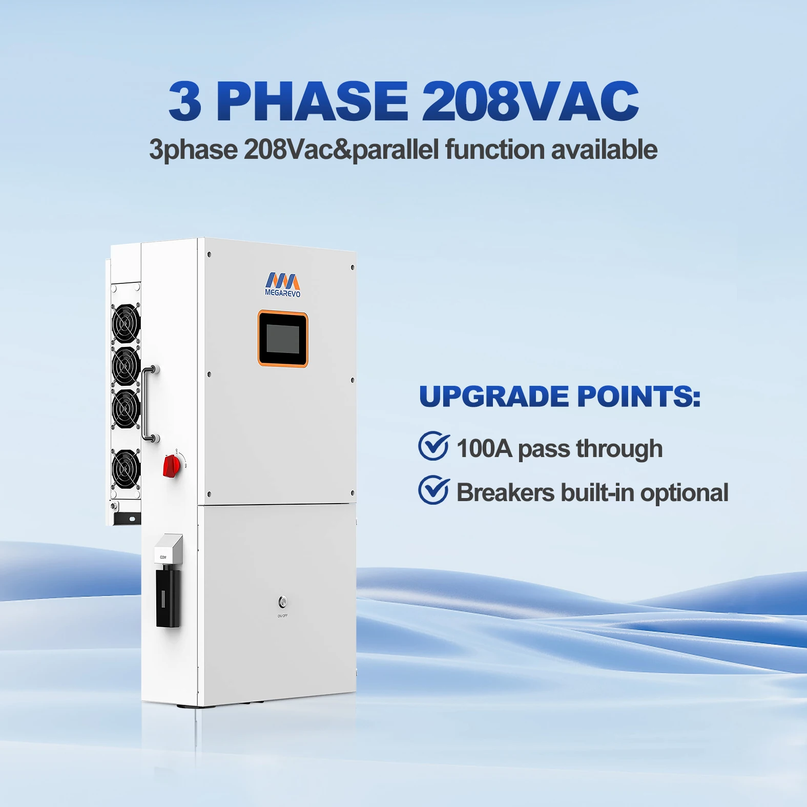 Инвертор Megarevo с разделенной фазой 10 кВт 12 120 В 240 3 фазы гибридный инвертор R10KLNA версия США солнечный