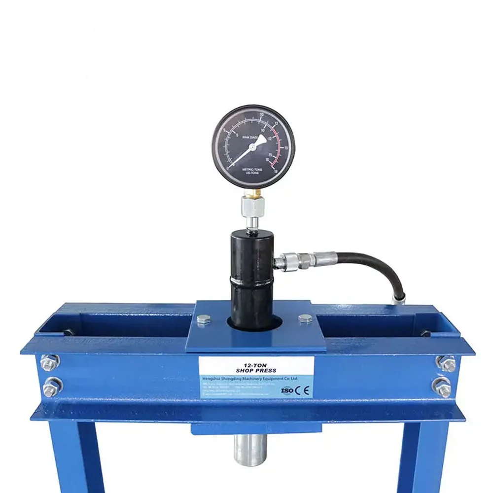 Crimping Tools vertical H frame 12 ton hydraulic shop press with gauge
