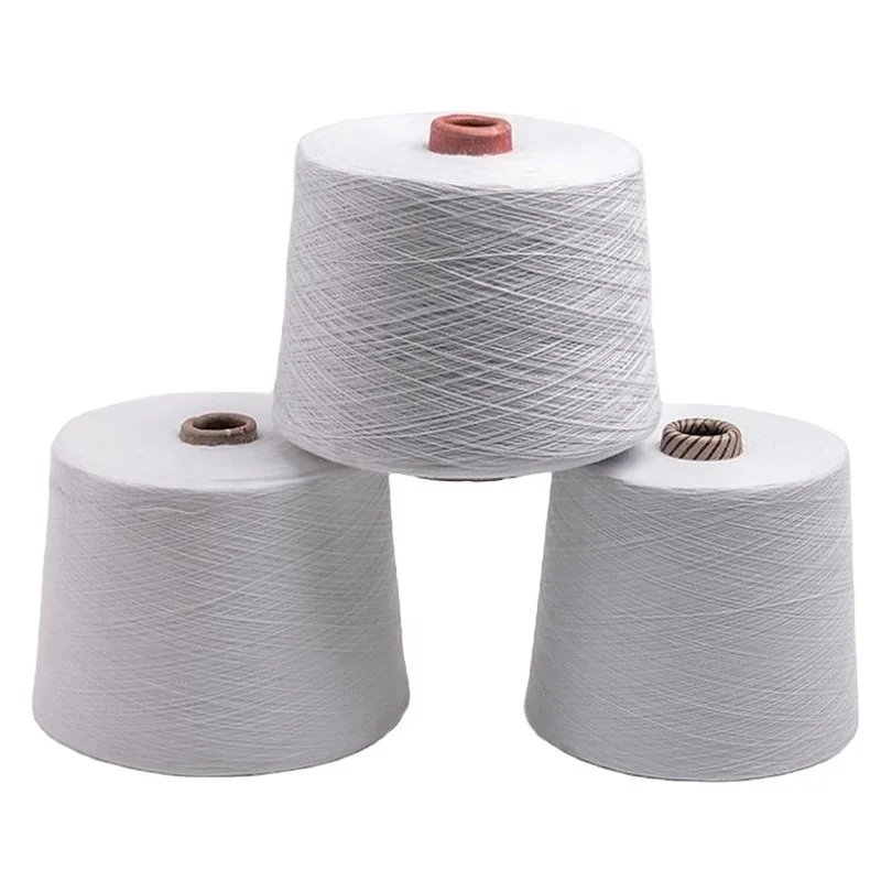 Good quality core spun yarn TC 80/20 65/35 CVC 50/50 Yarn Count 30s white polyester can be customized