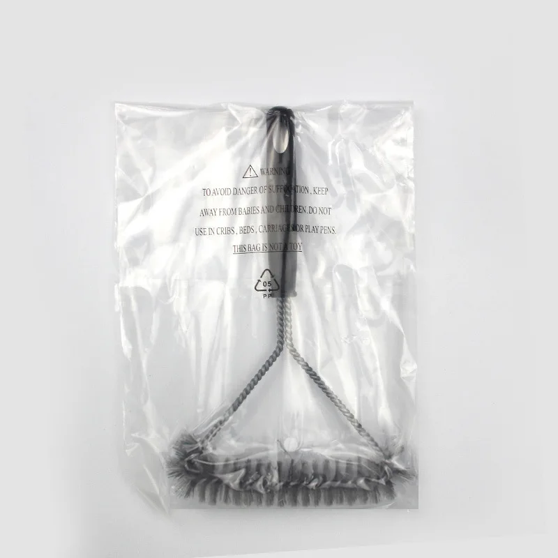 Wholesale hot selling BBQ tool 11 and 12 inch triangle stainless steel barbecue oven cleaning brush practical grill brush