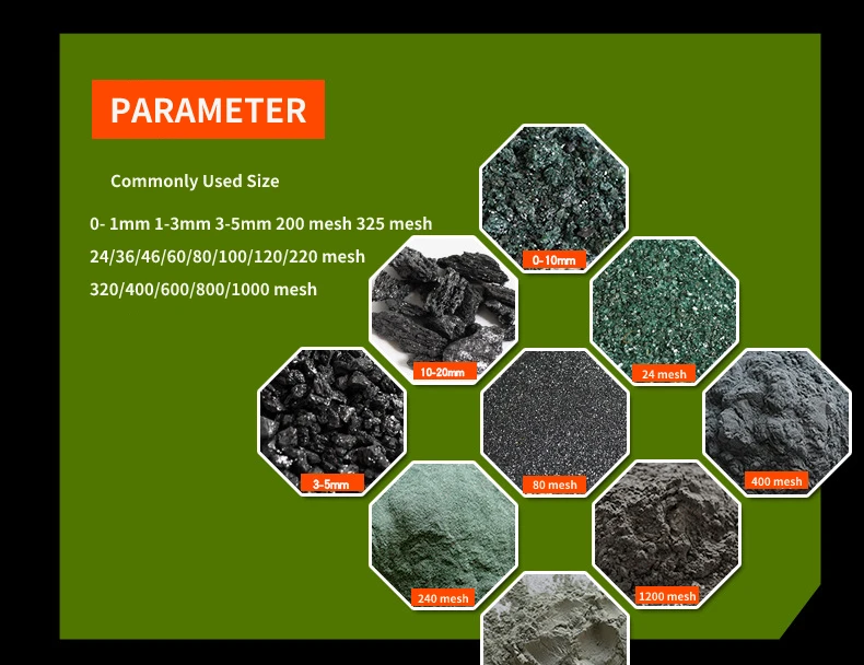 Black and Green sic nano powder silicone carbide powder 400 mesh 1000 mesh carborundum powder