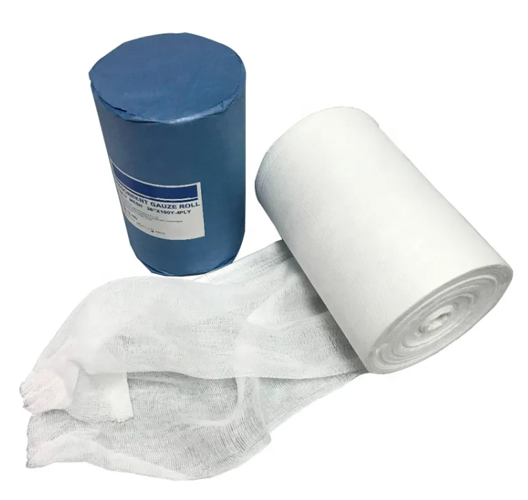 Surgical Sterile Hydrophilic Medical Cotton Absorbent Gauze Bandage Jumbo Big Roll 90cm x 100m 100 Yards Manufacturer Gauze Roll