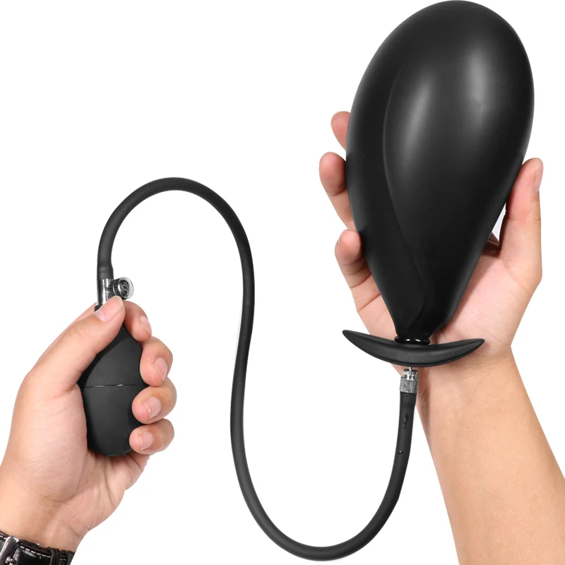 Moon hook medical waterproof silicone anal plug inflatable sex furniture women masturbate and flirt