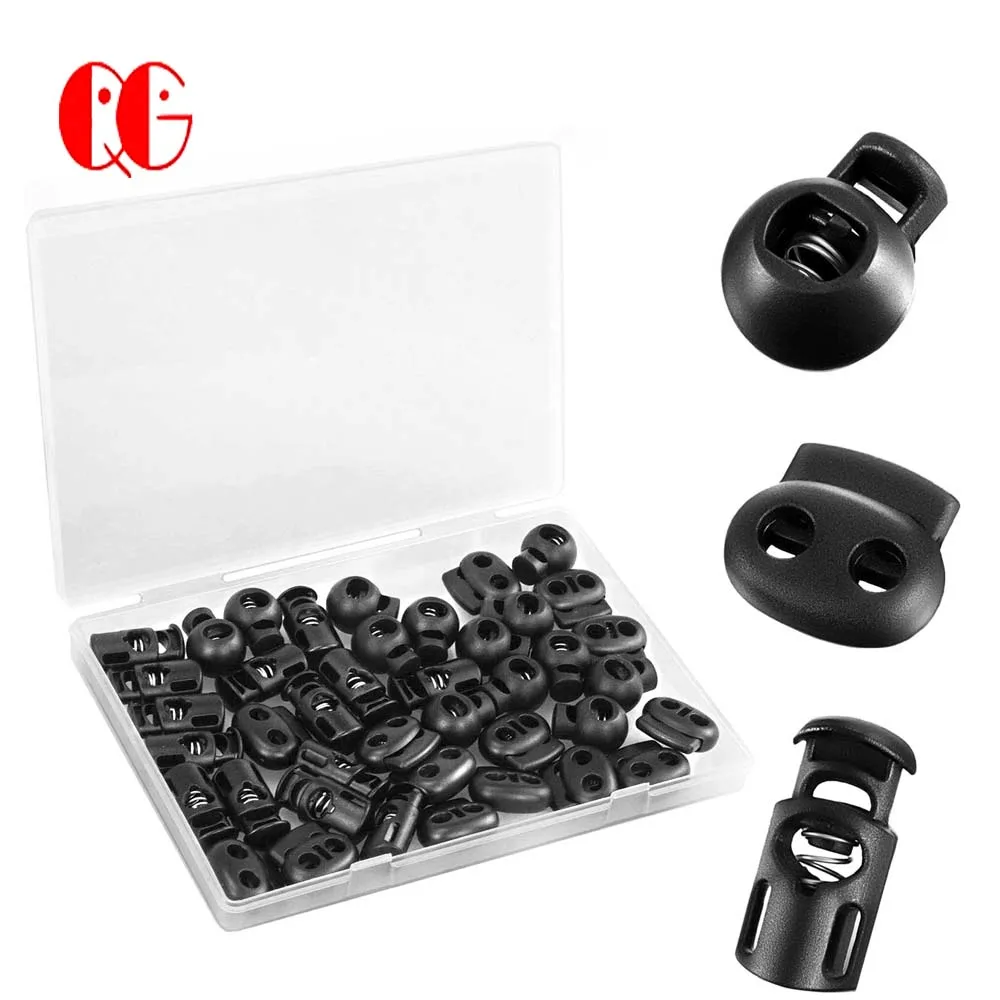Cord Locks Elastic Adjuster Cord Toggles Drawstring Buckle Clasp Spring Drawstrings Elastic Cord Adjuster Non-Slip Stopper