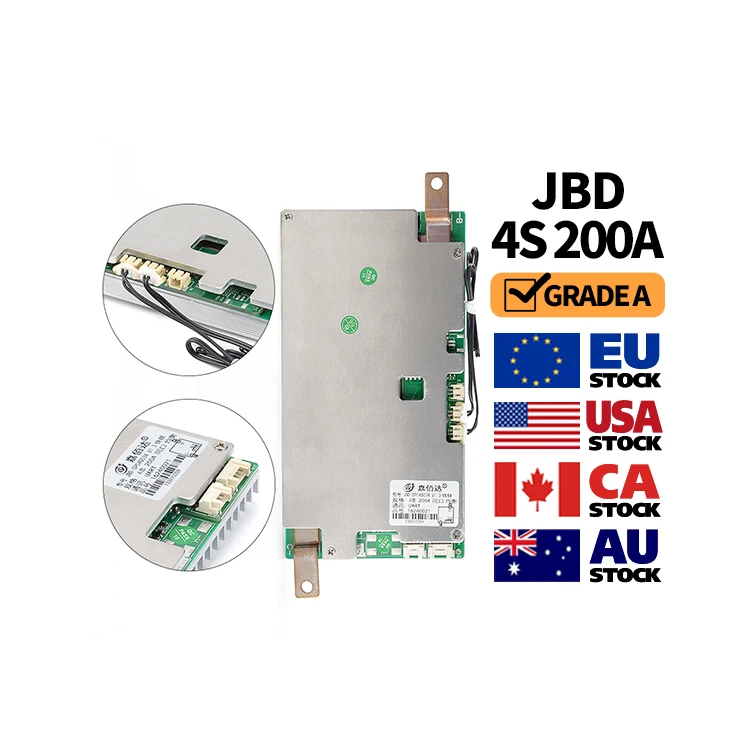 EU US stock FJBD 4S 8S 16S 12V 24V 48V 100A 200A RS485 RS232 нагревательная батарея Lifepo4 литиевая Smart BMS с bluetooth