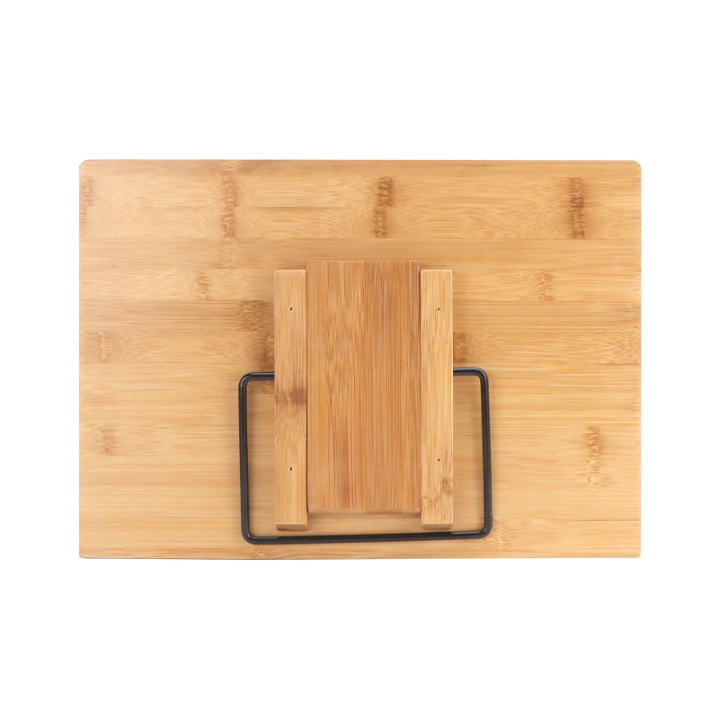 Office Table Bamboo Book Stand with Book Holder and Pen Holder