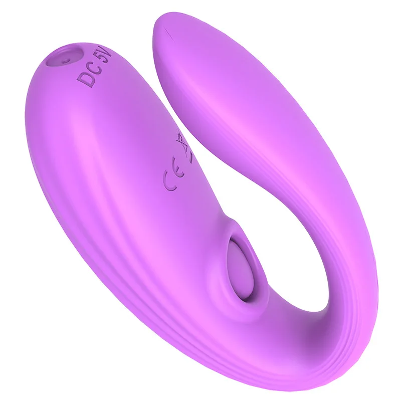 Patting Simulation Pussy Clit Vagina Wireless Vibrating Strap On U Shape double vibrator Sex Toys for Woman