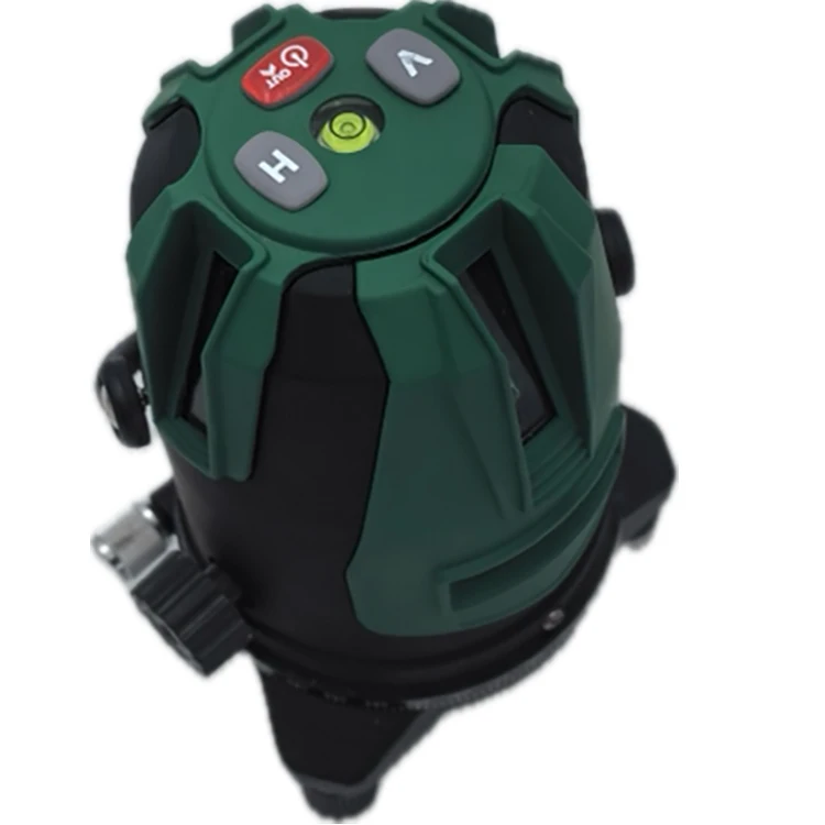 Professional Industrial Grade 5-Line Green Light Laser Level Battery Powered 1-Point Cross Laser