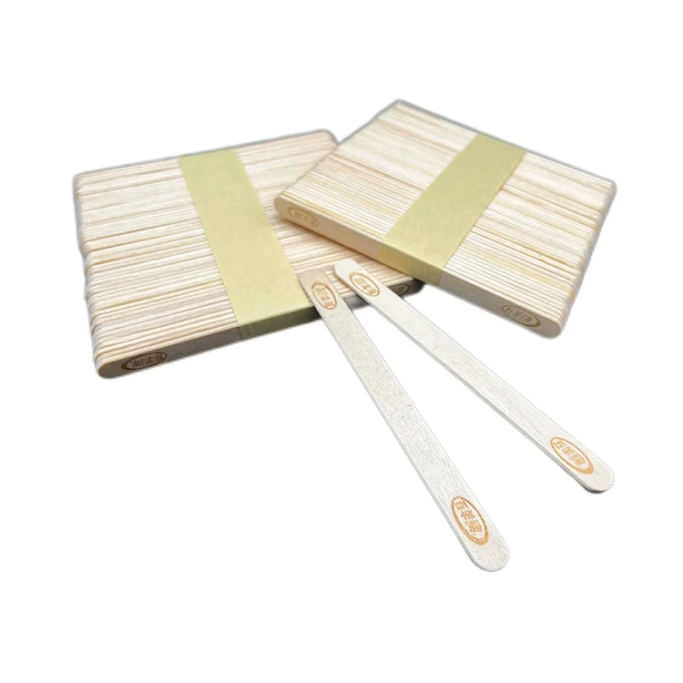 Manufacturer Price  Food Grade Customized Disposable Wooden Stamping Ice Cream Stick