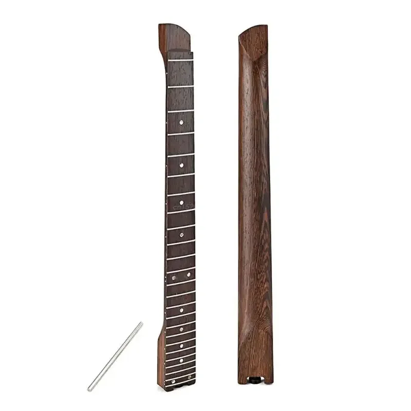 Electric Guitar Neck Headless 25 Fret Maple Wood Smooth Natural Musical Dot Inlay Guitar Fingerboard Neck Solid Replacement