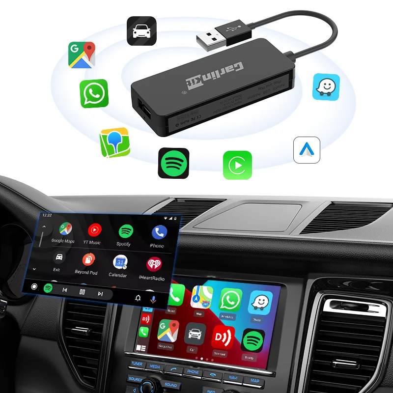 Oem Odm Carlinkit Ai Box Car Play Adapter Usb Dongl Android 4.4 Mirror Link Wired Carplay Portatil For Aftermarket Screen Apple