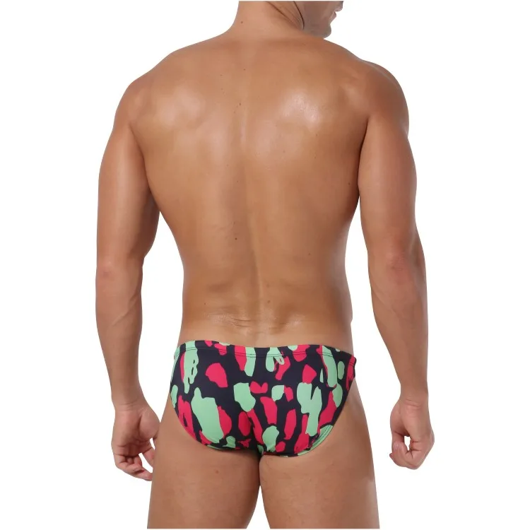 Factory Custom made print swim thongs polyester beachwear men swim brief