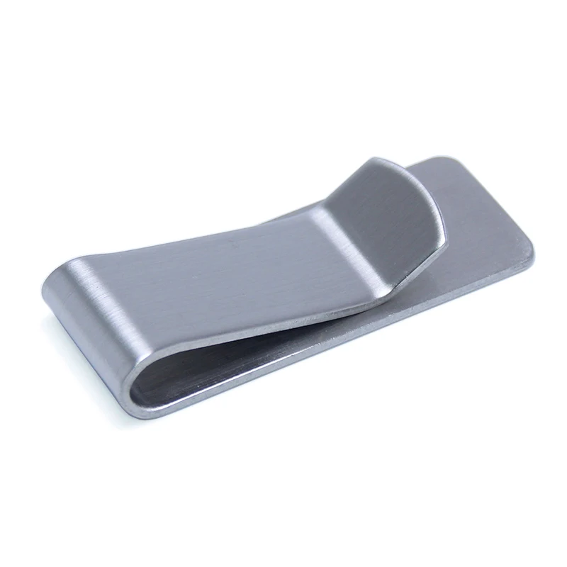 
52*20mm Promotional Silver Strong Cash Clips Purse Cash Holder Flat Polished Thicken Stainless Steel Metal Money Clip Wholesale 