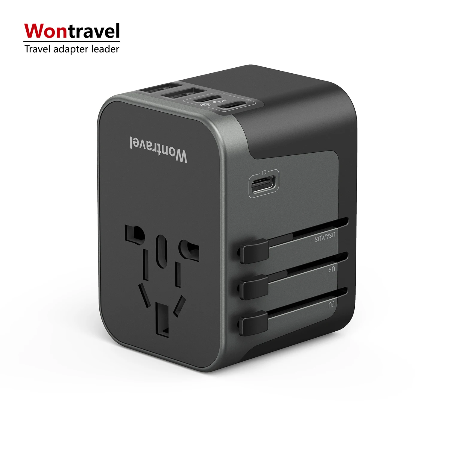 Wontravel 6A Максимальная выходная мощность Международный дорожный адаптер Универсальный для путешествий с Usb и