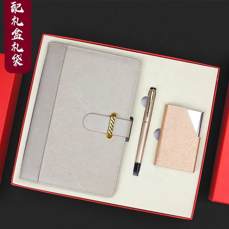 Business Gift Sets Vacuum Cup Name Card Holder Notebook Pen Mouse set 4 buyers