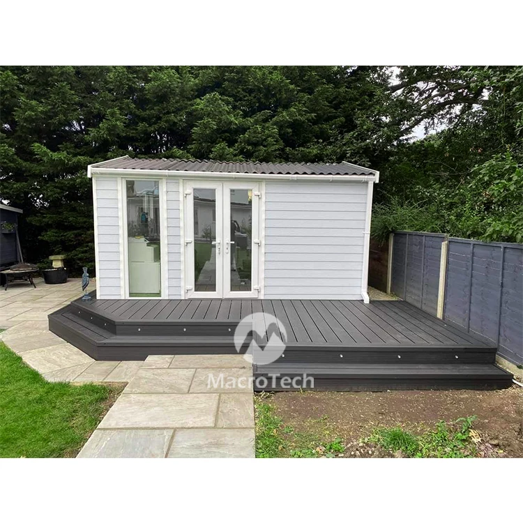 Modern Design Waterproof Teak Artificial Wood Composite WPC Decking Engineered Flooring Manufacturers for Outdoor Use