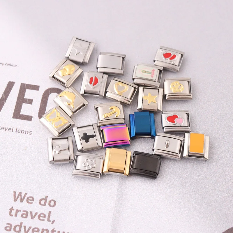 2024 Italian Charms Bracelet Sets with Starter Bracelet  Assorted Charms 9mm Modular Dismountable DIY Charm Link Bracelet