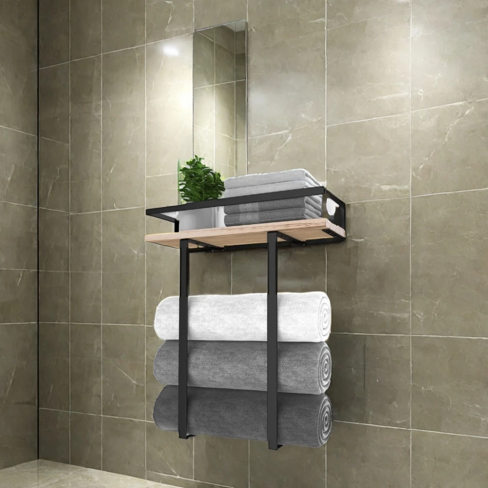 New Design Small Wall Basket Storage Racks for Bathroom and Living Room for Towel Storage