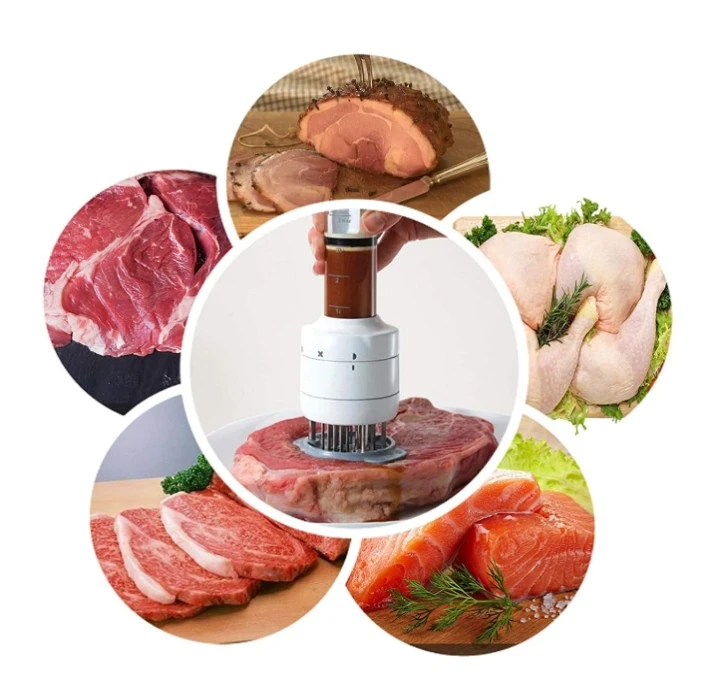 Stainless steel Marinade Meat Injector, Marinade Tenderizer Injector Needle Flavor Syringe Cooking Meat Poultry Turkey Chicken