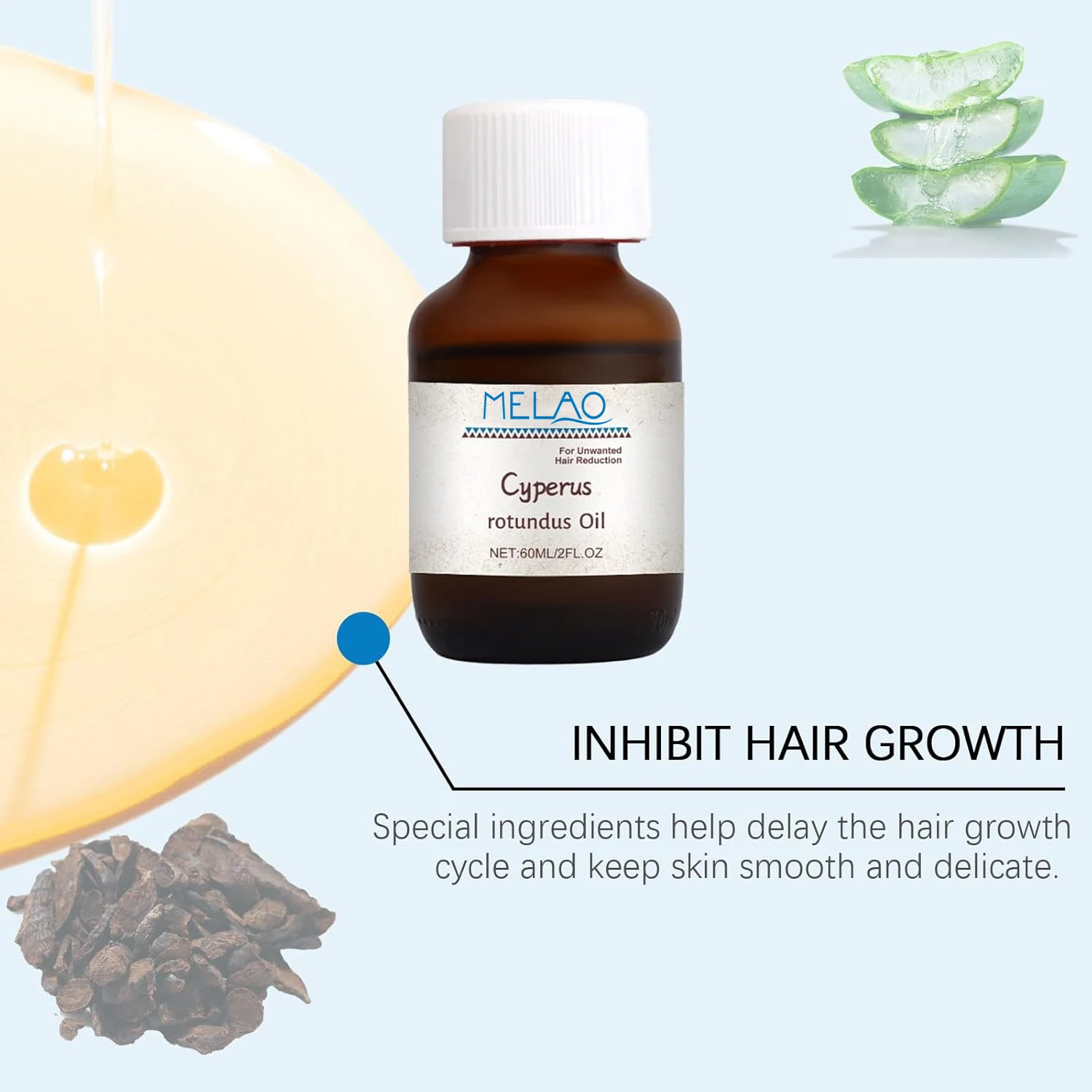 Private Label Hair Products Hair Removal Cyperus Oil Natural That Reduces Body Hair Growth And Nourishes The Skin Rotundus Oil