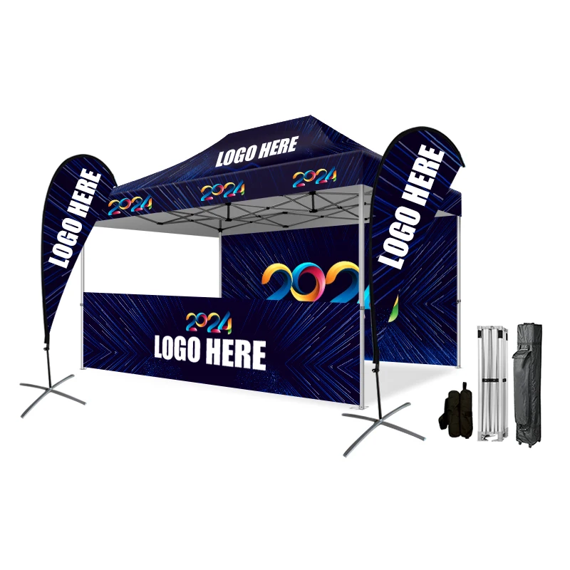 10x20 Ft Outdoor Events Trade Show Tent Instant Easy Set 3x6 M Folding Canopy Popup Gazebo Marquee for Exhibitions and Sales