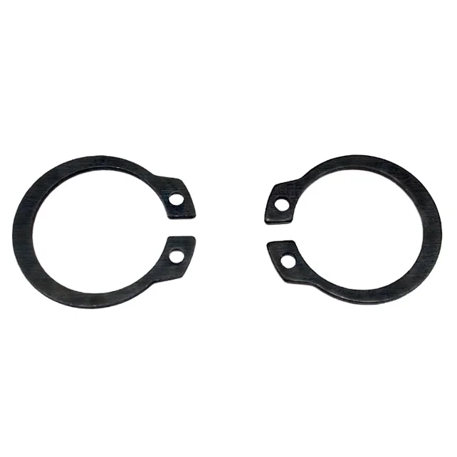 Zinc-plated open end lock washers for shaft retaining rings