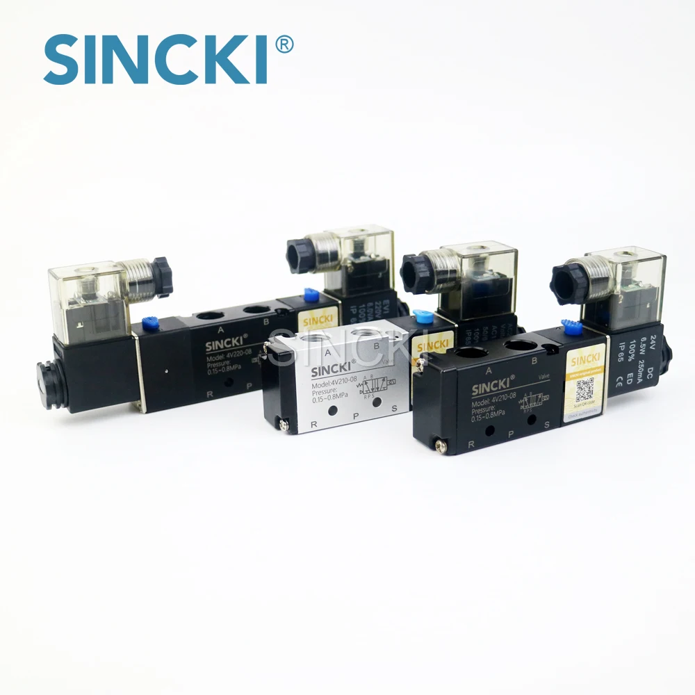 4V series 4V110-m5 5 port 2 way single coil 24V solenoid valve