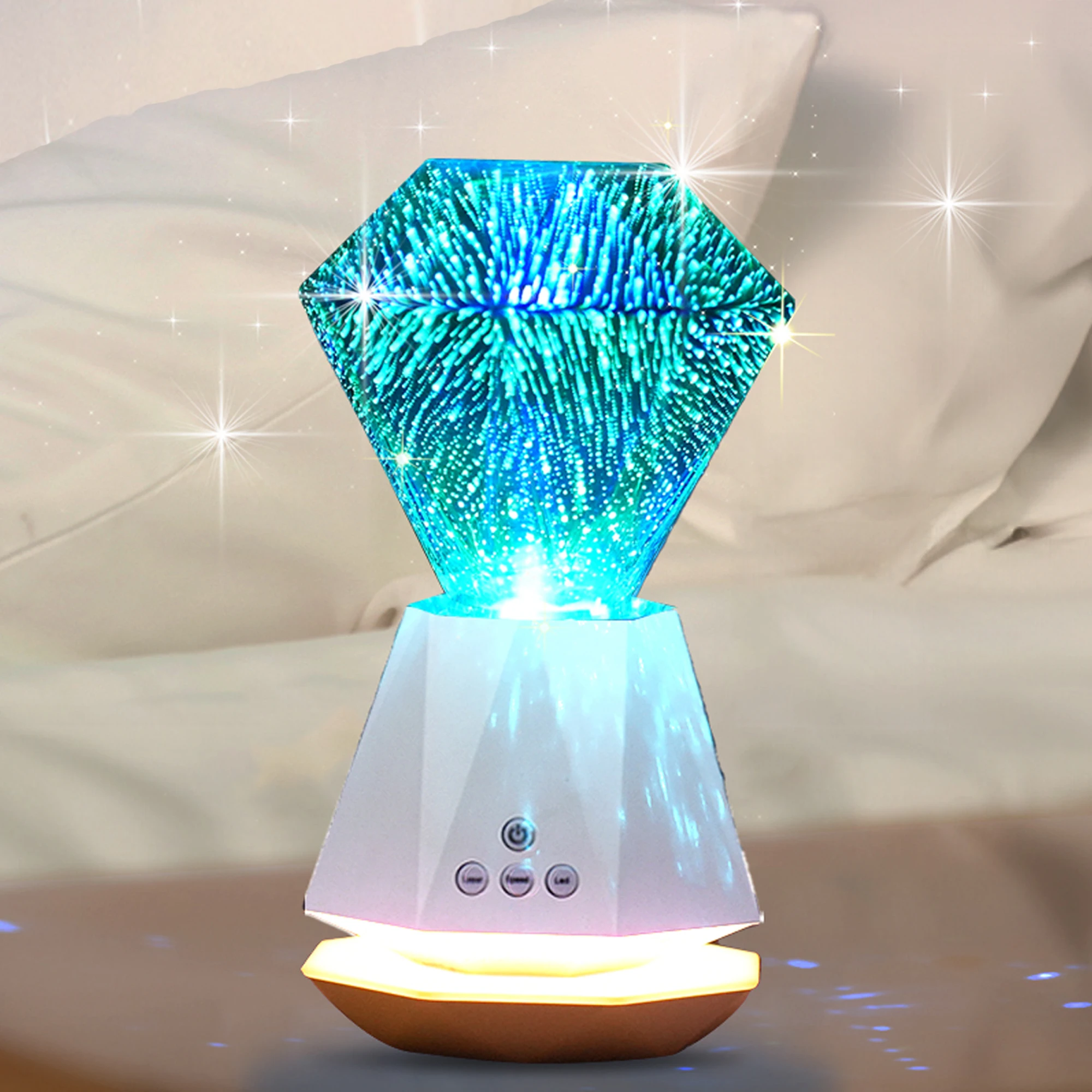 Indoor Home Decor Smart Corner 3D diamonds Lamp Modern Stand table Light LED RGB bedroom night Lamps