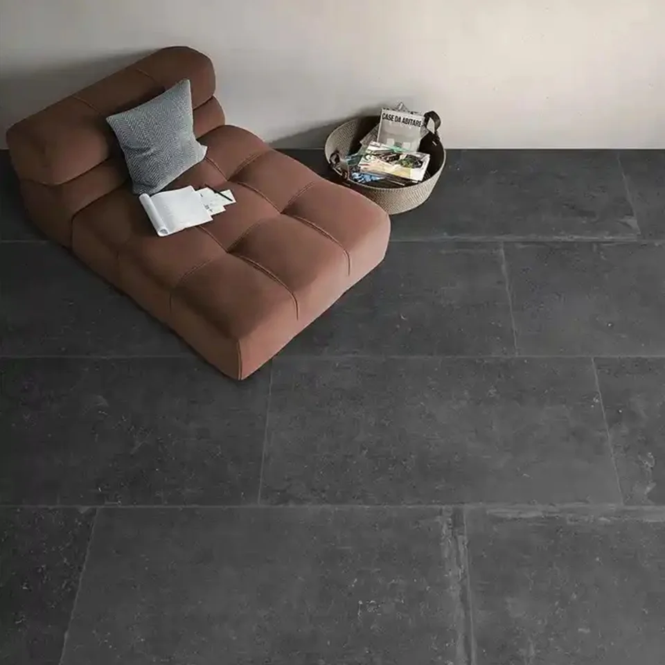 Темно-серая деревенская напольная настенная плитка GUCI светло-черная серая известняк дизайн 750x1500 мм нескользящая