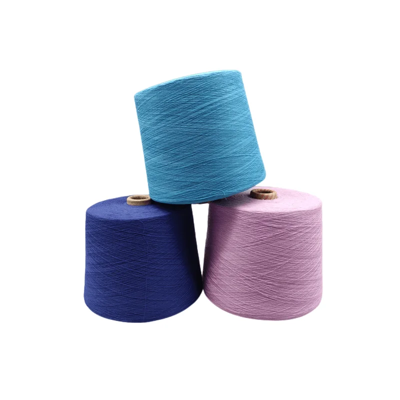 China supplier customized 50/50 cotton/polyester  color yarn 32S TC yarn for knitting