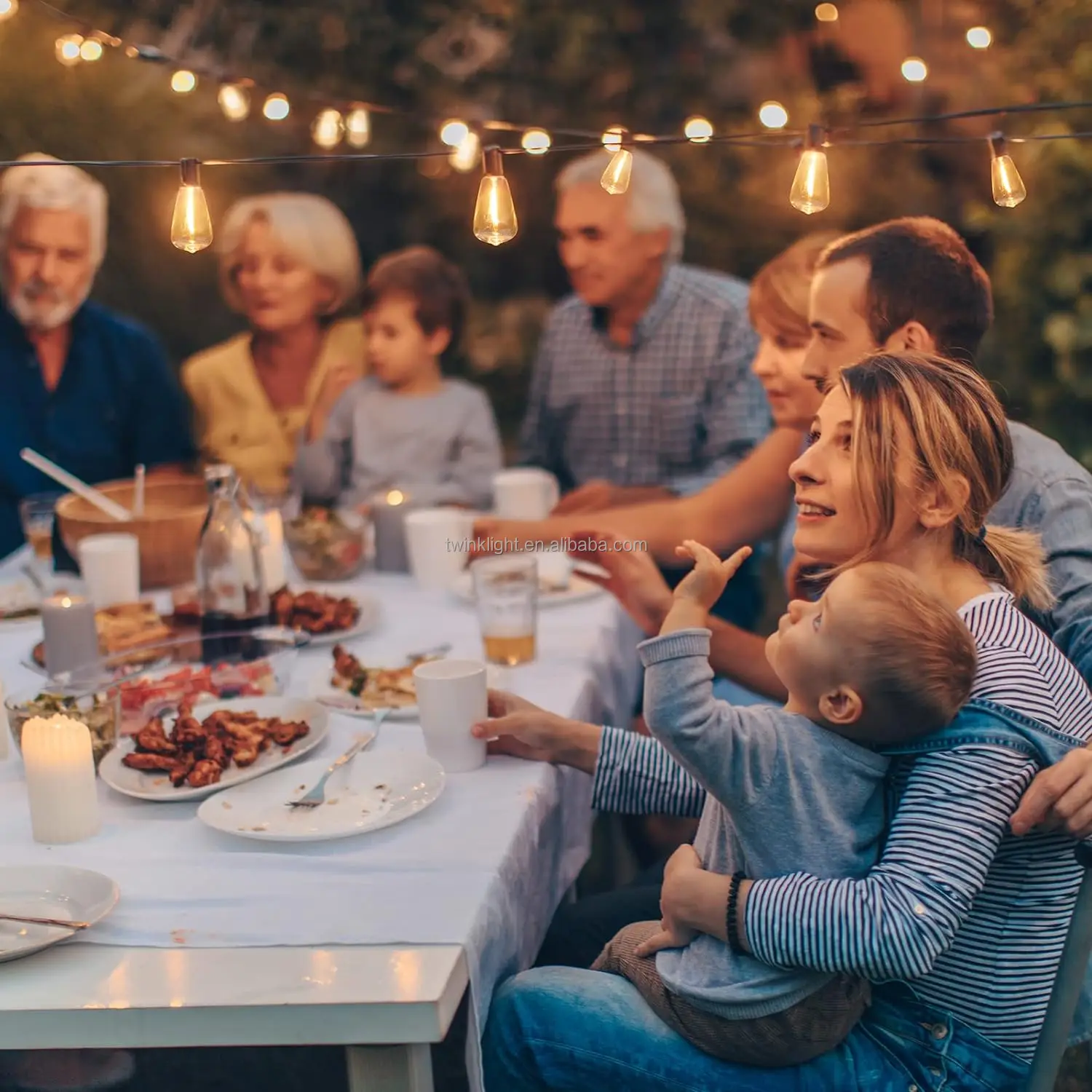 Christmas Decorative Solar Led Lights String Bulbs Outdoor Camping Garden Waterproof String Lights