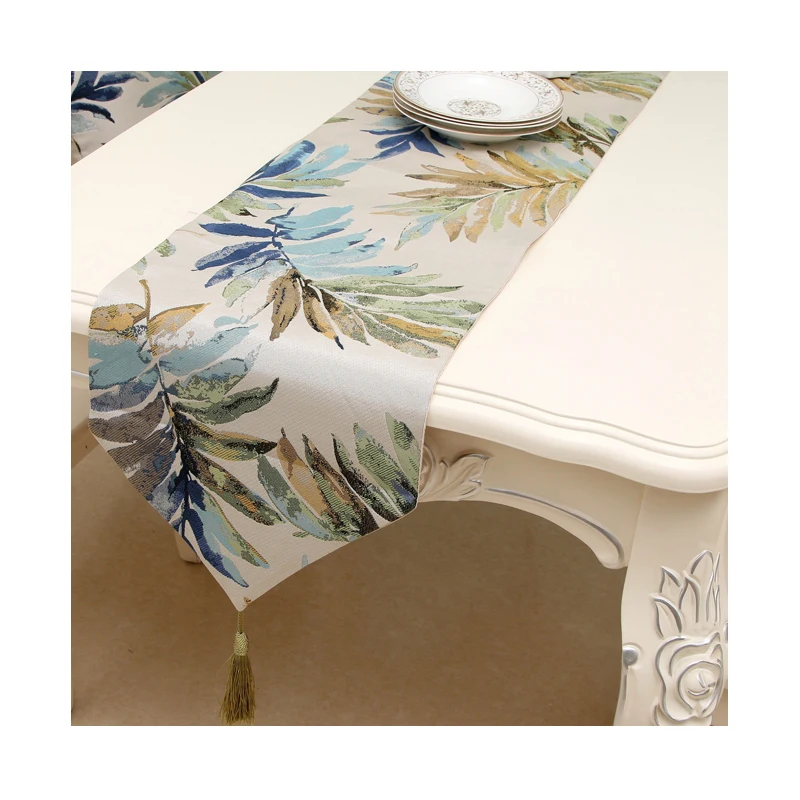 Buti оптовая продажа роскошные полосатые банкетные украшения геометрические европейские тканые полиэфирные жаккардовые скатерти