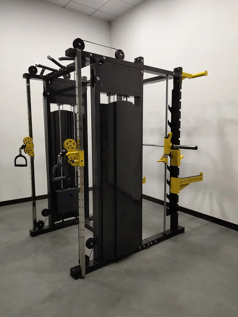 Commercial Fitness Equipment Multi Gym Equipment With Smith Machine And Cable Crossover