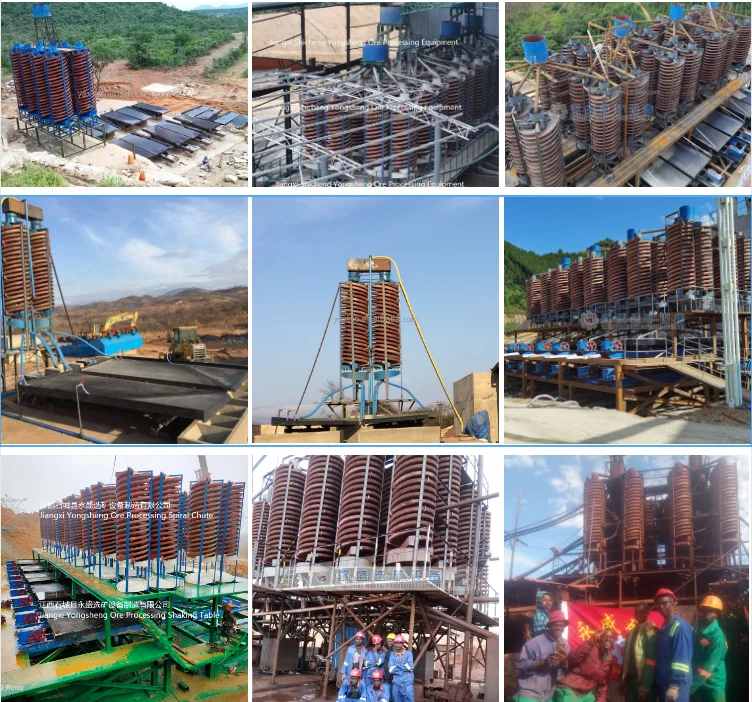 2024 New product sand gold washing plant spiral chute gravity separator machine coal processing plant 2-4 mm size for sale