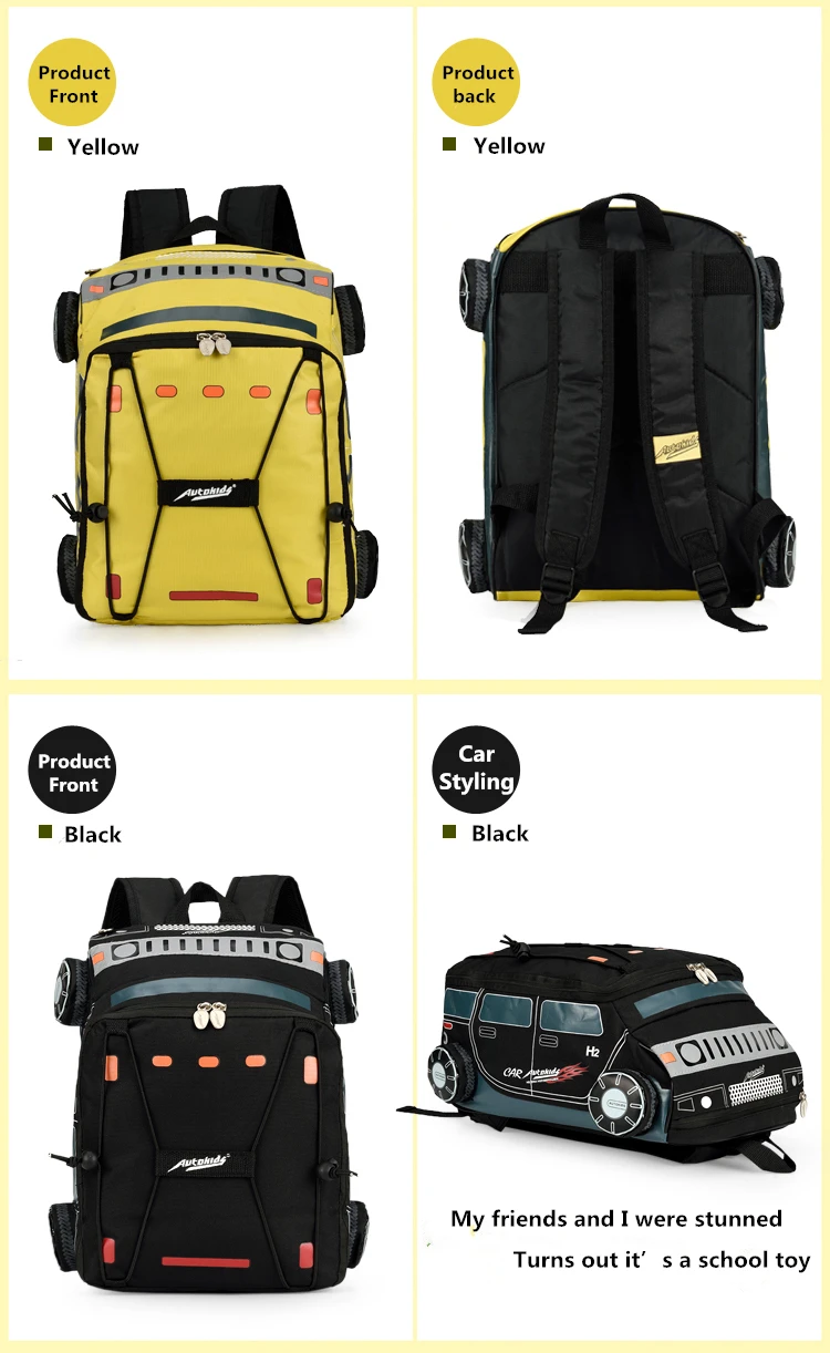 Customize 3D HUMMER CAR SHAPE CHILDREN BACKPACK truck car design kid backpack funny backpack for kids school bag boy