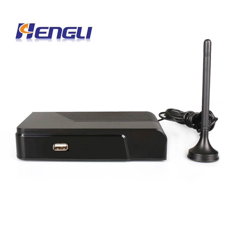 TV Receiver DVB-T2 Converter Box TV Decoder Hevc H.264 Terrestrial Tuner Antenna DVB-T2 Set top box OEM Hengli