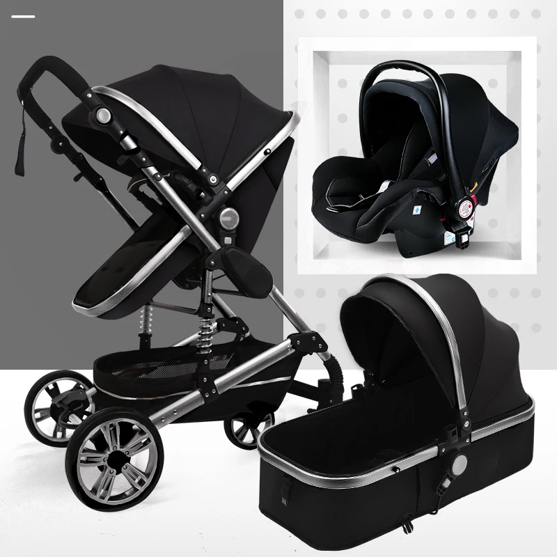 2024 Hot Sale Good Quality Twin Baby Stroller/Pram Two-Models Can Sit And Lie Foldable For 2 Babies Use Stroller